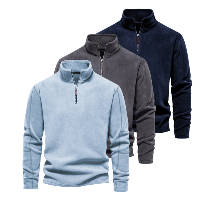 Sweaters for Men | Thermal Sweater | Half-Zip Stand-Up Collar | Winter