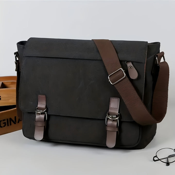 Men's Shoulder Bag | Sturdy & Spacious with Multiple Pockets | Adjustable Strap