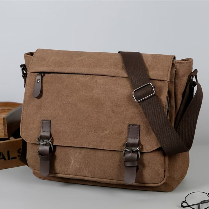 Men's Shoulder Bag | Sturdy & Spacious with Multiple Pockets | Adjustable Strap