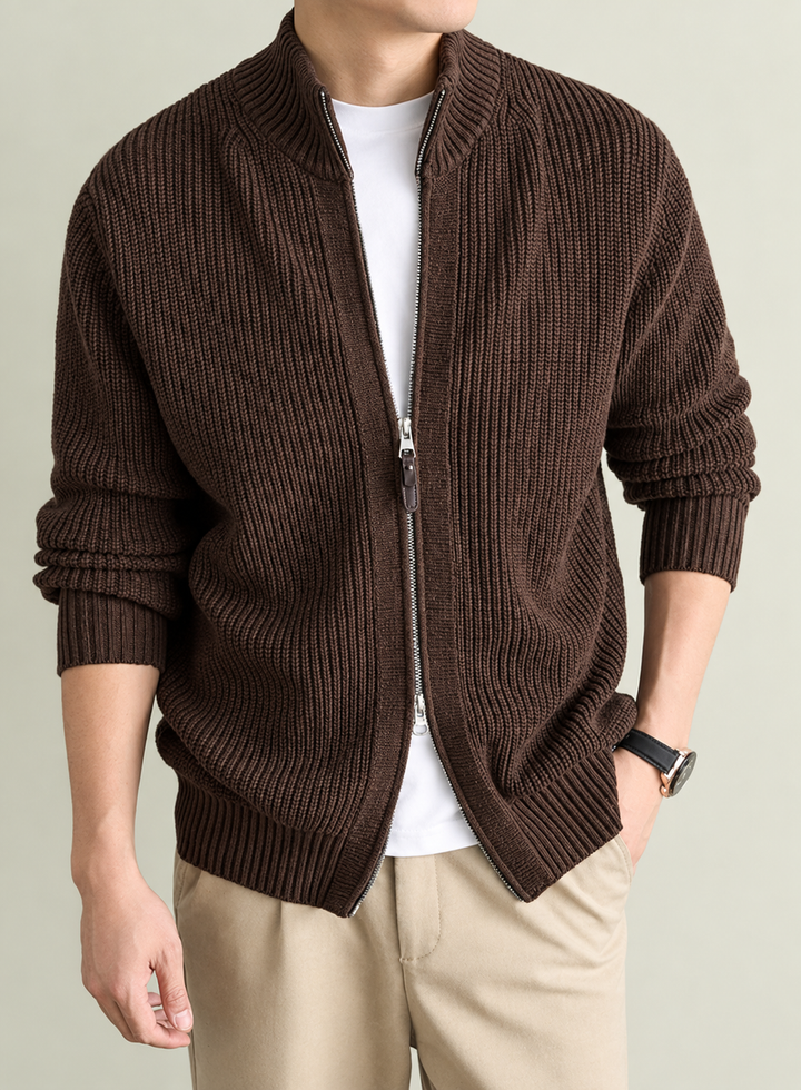 Men's Sweaters | Knitted | Elegant Zip Sweater | Warm Comfort