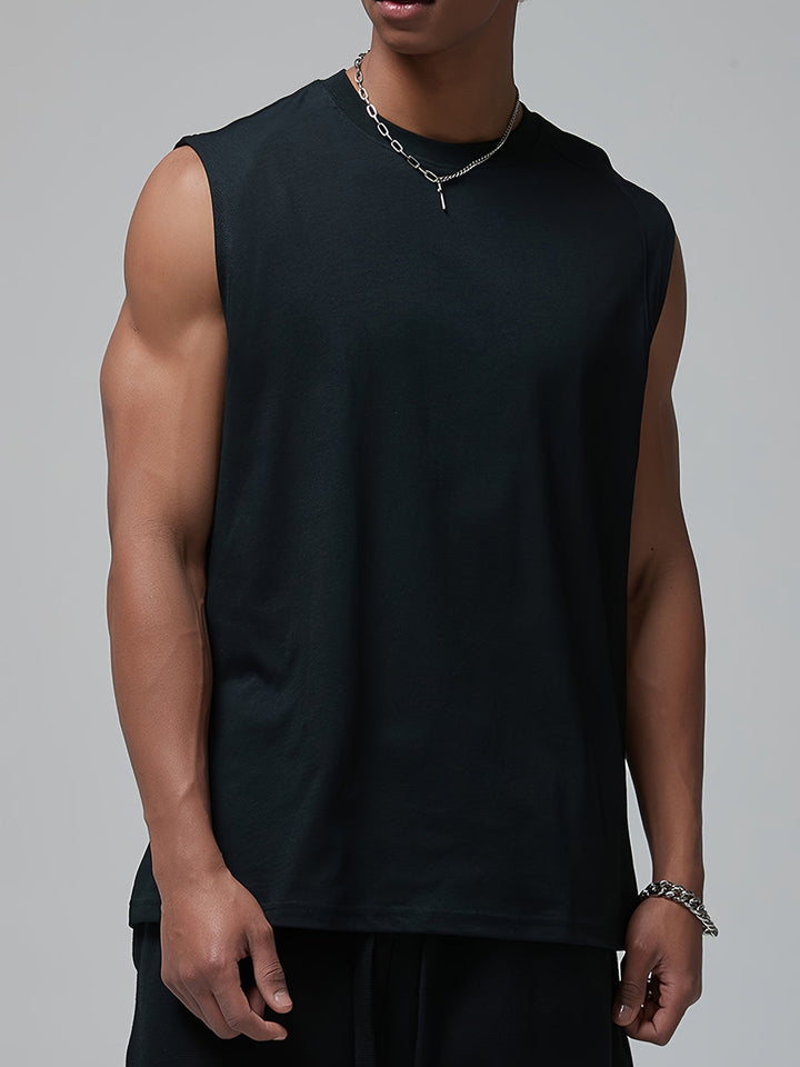 Solid Color Sleeveless Tank Top for Men