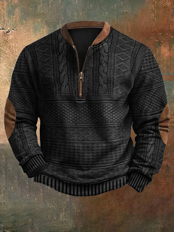 Classic Knitted Sweater with Half Zip for Superior Warmth and Versatile Style | Wesley