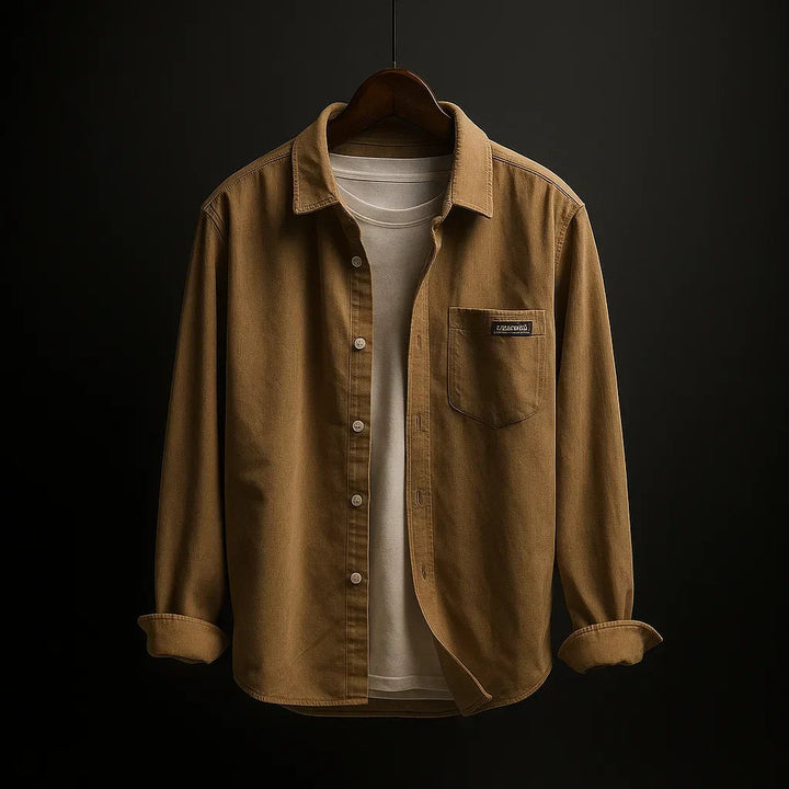 Men's Shirt | Straight | With Buttons | Autumn