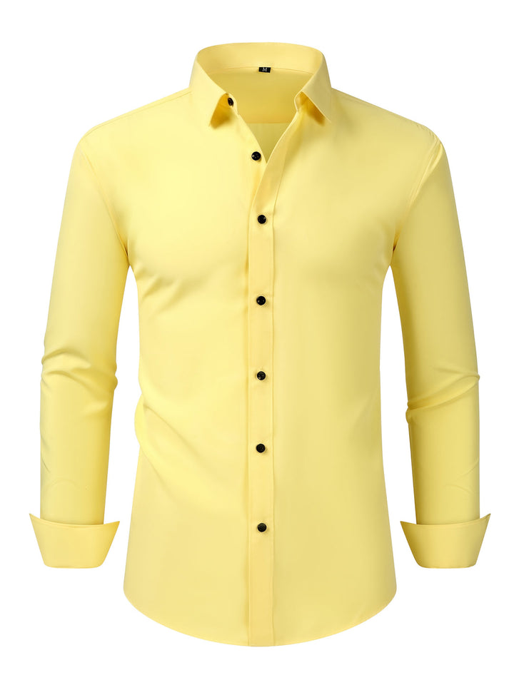 Men's Shirt | Long Sleeves & Notched Collar | Breathable & Comfortable | Polyester