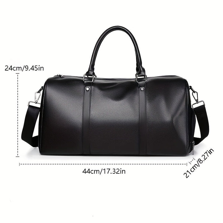 Men's Travel Bag | Stylish & Multifunctional | Adjustable Shoulder Strap | PU Leather