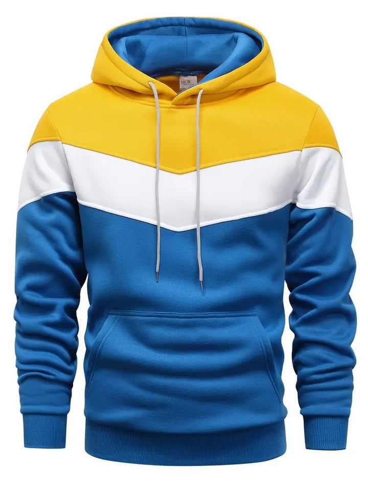 Men's Hoodie Color Block Graphic Print Winter Streetwear, view 3 - Elena Harper