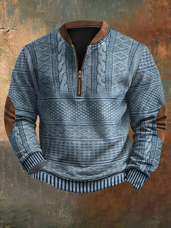 Classic Knitted Sweater with Half Zip for Superior Warmth and Versatile Style | Wesley