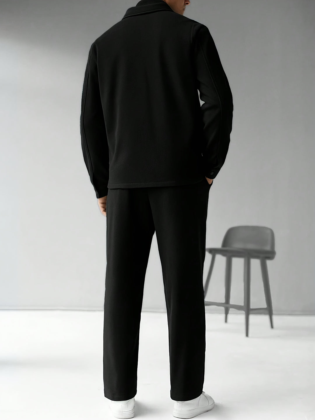 Men's Two-Piece Set | Solid Color & Loose Fit | Spring & Autumn