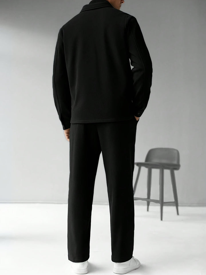 Men's Two-Piece Set | Solid Color & Loose Fit | Spring & Autumn