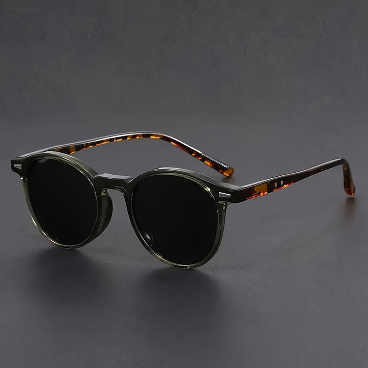 Men's Sunglasses | Lightweight Round Frame | Retro Tortoiseshell Design | Streetstyle & Casual
