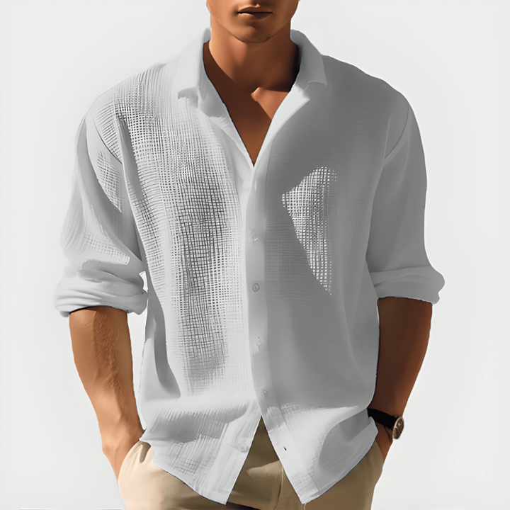 Men's Shirt | Long Sleeves | Classic Design with Notch Collar