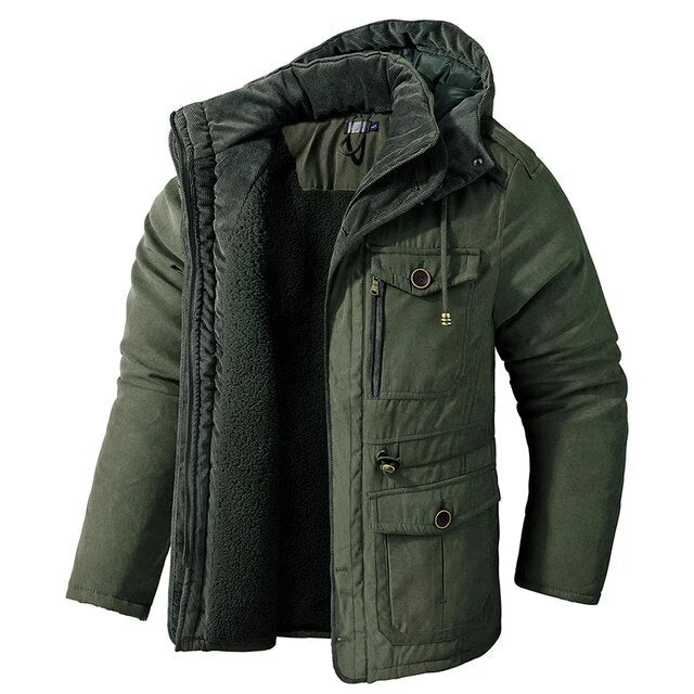 Winter Jacket for Men | Warm Jacket with Hood | Mid-Length & Practical