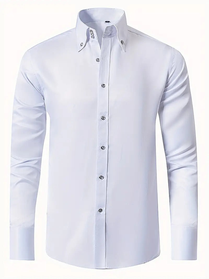 Men's Shirt | Elegant & Professional | Long Sleeves & Button Closure | Spring Clothing