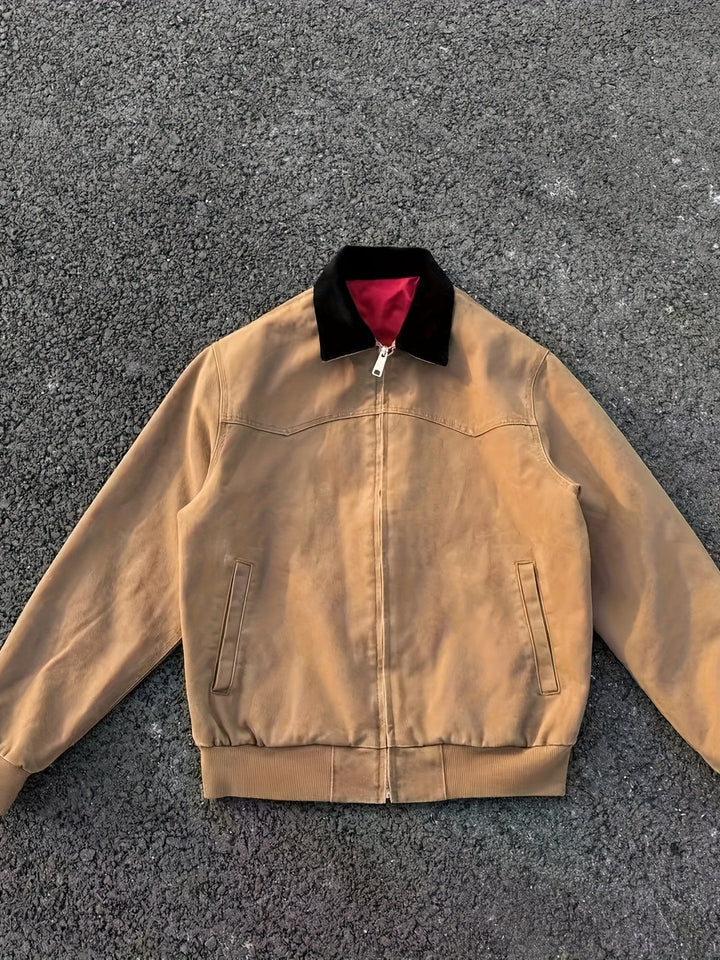 Men's Jacket | Vintage Straight | With Zipper | Spring