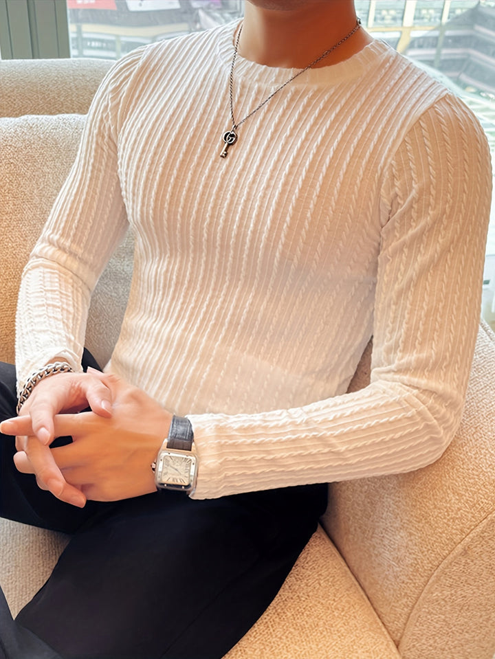 Men's T-shirt | Slim Fit & Stretch | Long Sleeves | For Autumn & Winter