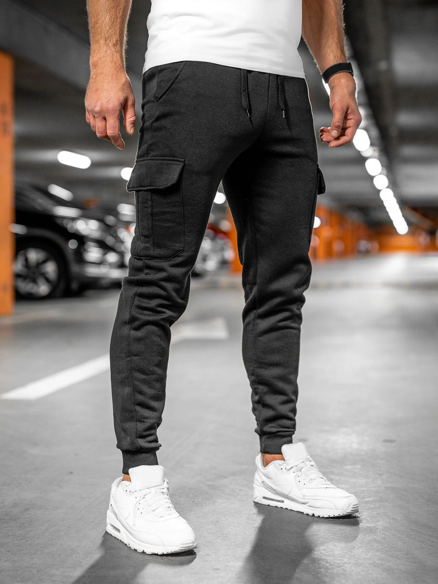 Men's Sports Pants Stretchy Fabric & Zipper Casual Fit for Sporty Style, view 2 - Elena Harper