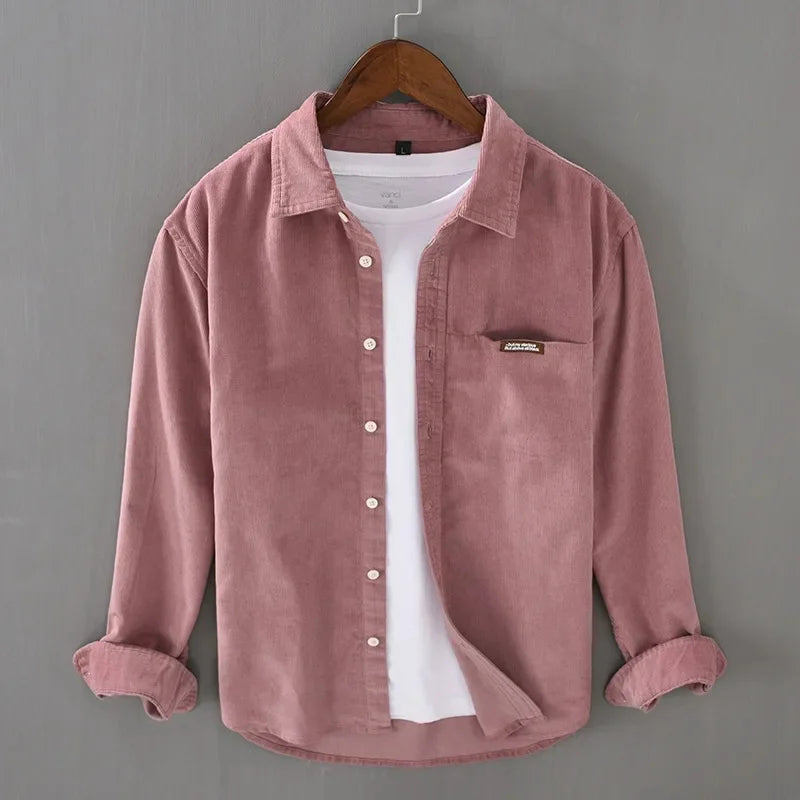Men's Shirt | Straight | With Buttons | Autumn