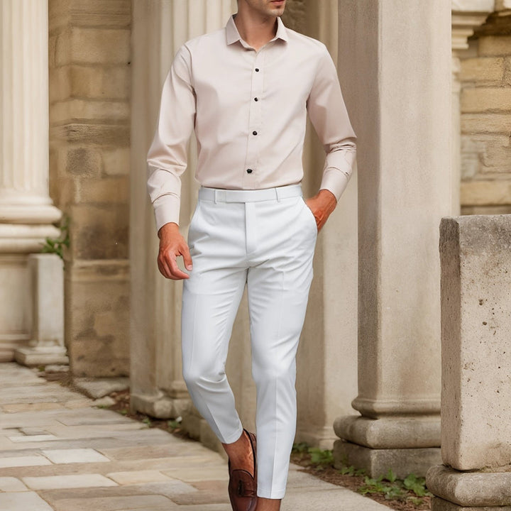 Men's Shirt | Slim Fit | Solid & Subtle Shine | Formal & Casual
