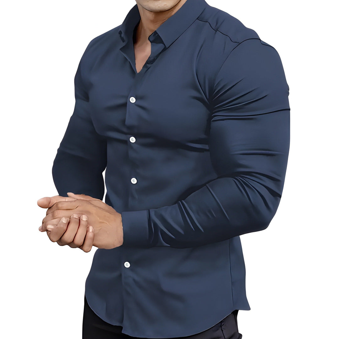 Men's Shirt | Slim Fit | Solid & Subtle Shine | Formal & Casual