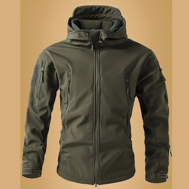 Winter Jacket Men | Tactical Softshell Jacket | Warm & Water-Repellent | With Hood