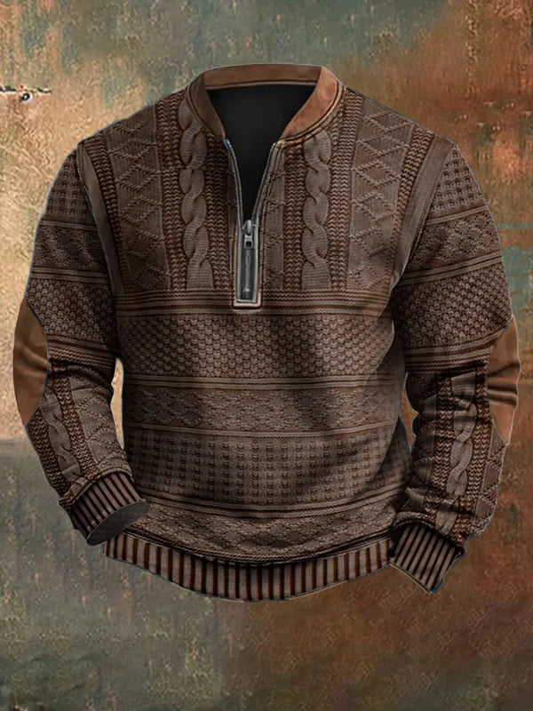 Classic Knitted Sweater with Half Zip for Superior Warmth and Versatile Style | Wesley