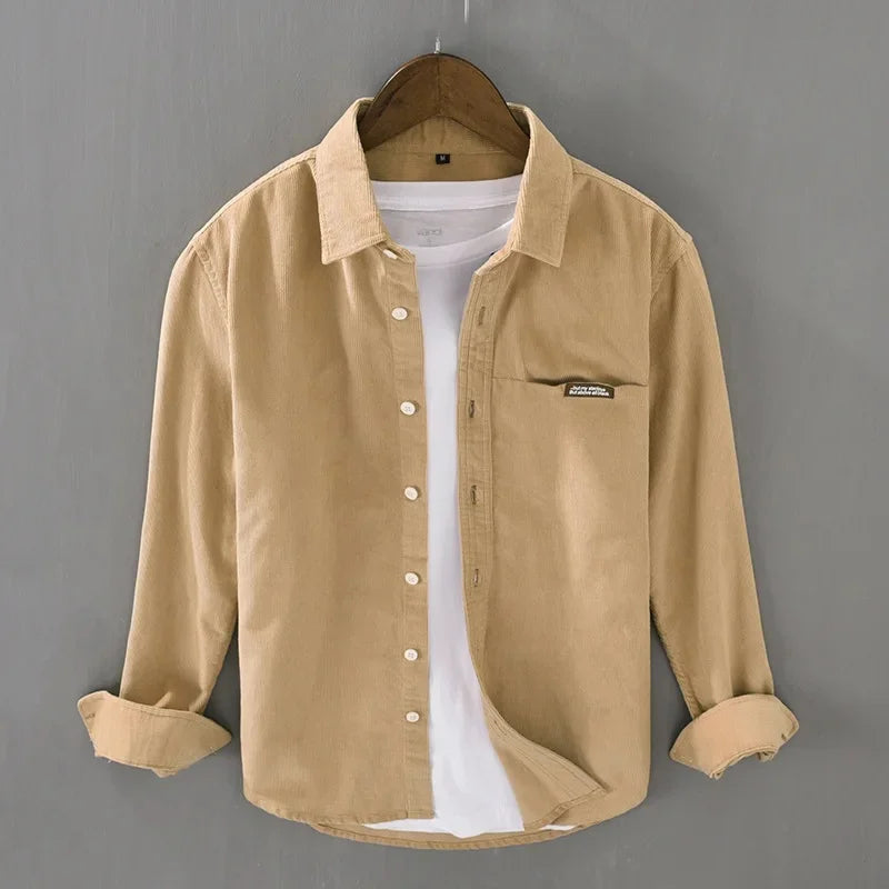 Men's Shirt | Straight | With Buttons | Autumn