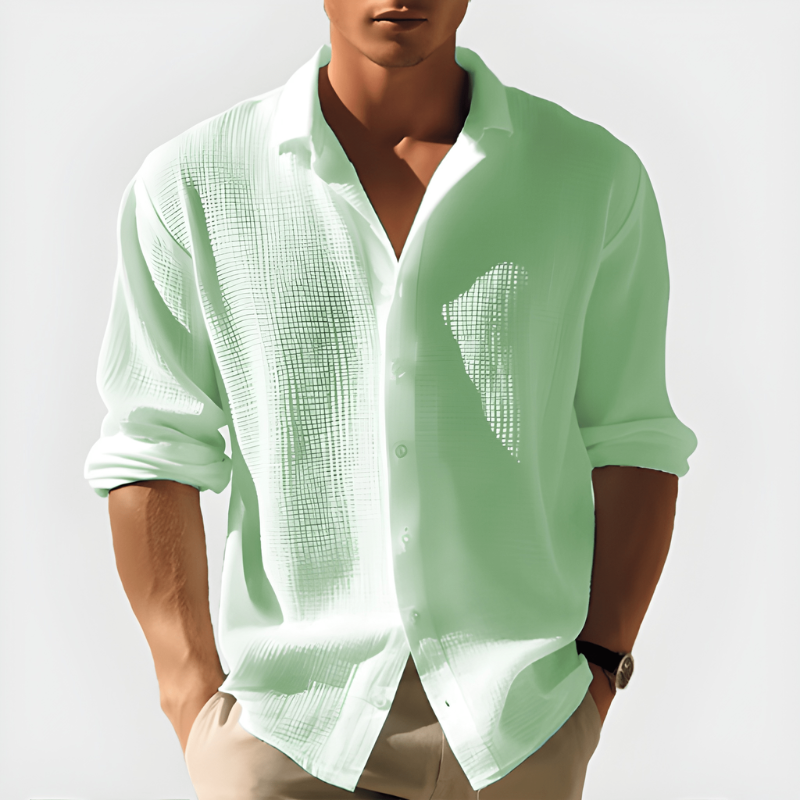 Men's Shirt | Long Sleeves | Classic Design with Notch Collar