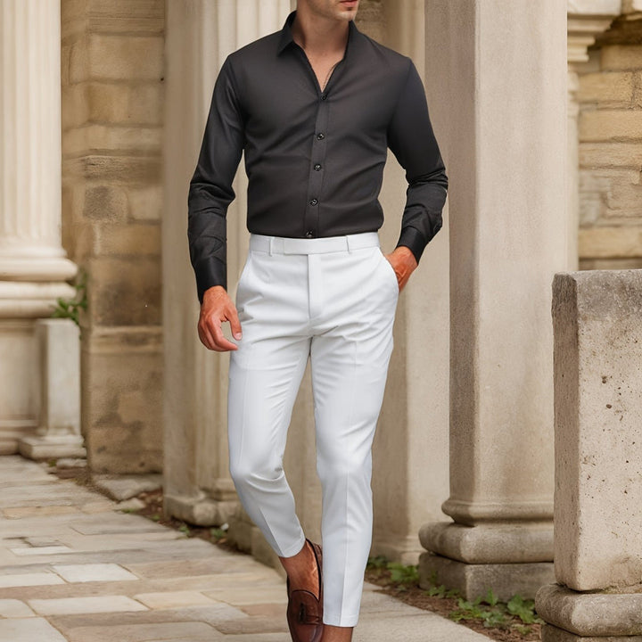 Men's Shirt | Slim Fit | Solid & Subtle Shine | Formal & Casual