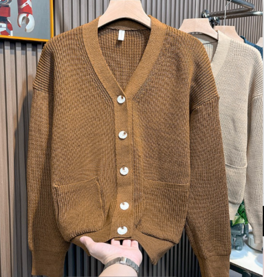 Men's Cardigan | Knitted & Comfortable | Loose Fit | Timeless Style