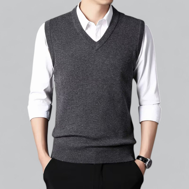 Men's Vest | Knitted Bodywarmer | V-Neck & Classic Comfort
