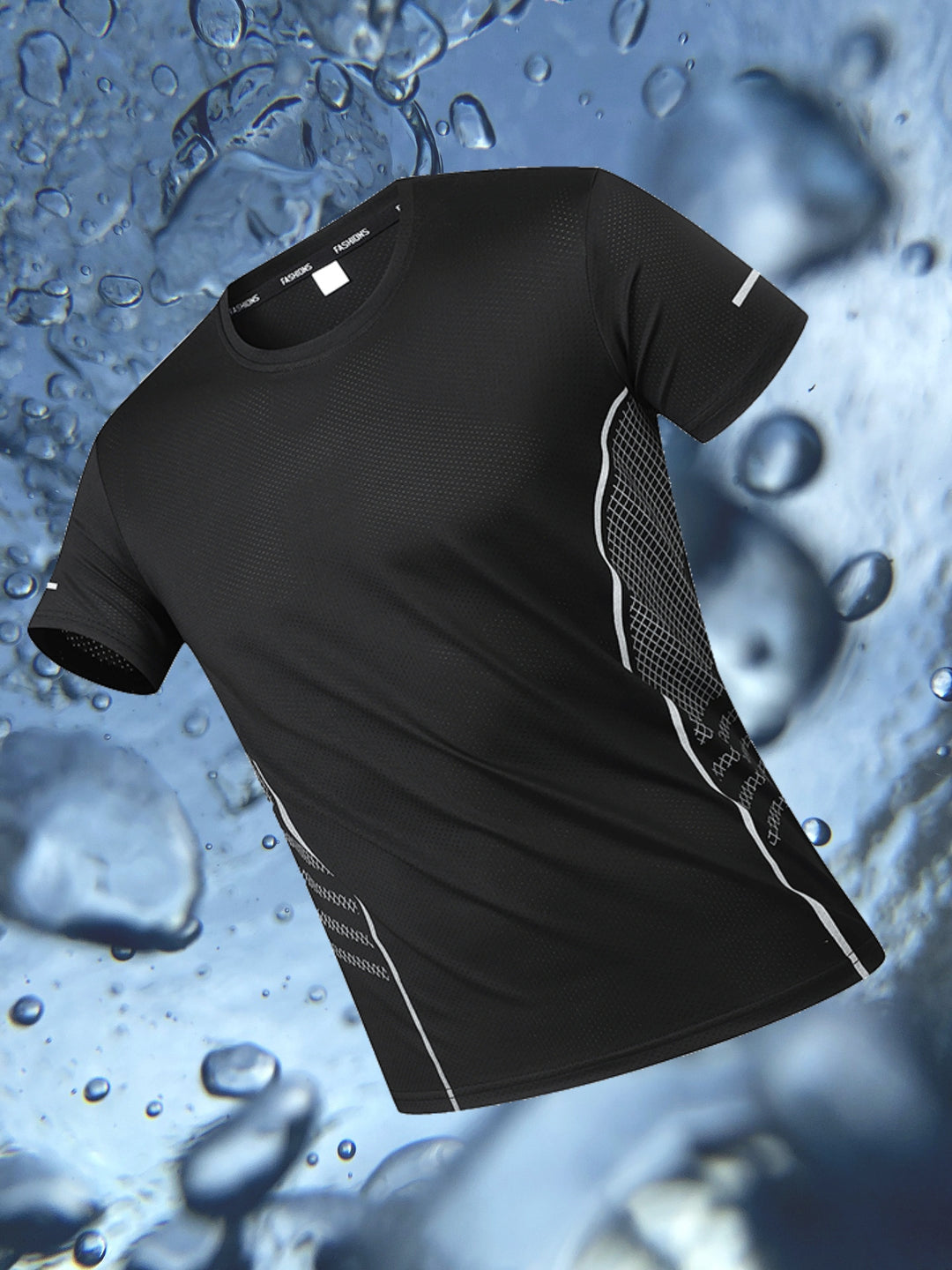 Men's T-Shirt Quick-Dry & Breathable Striped Pattern & Comfort Fit Sport & Casual, view 4 - Elena Harper