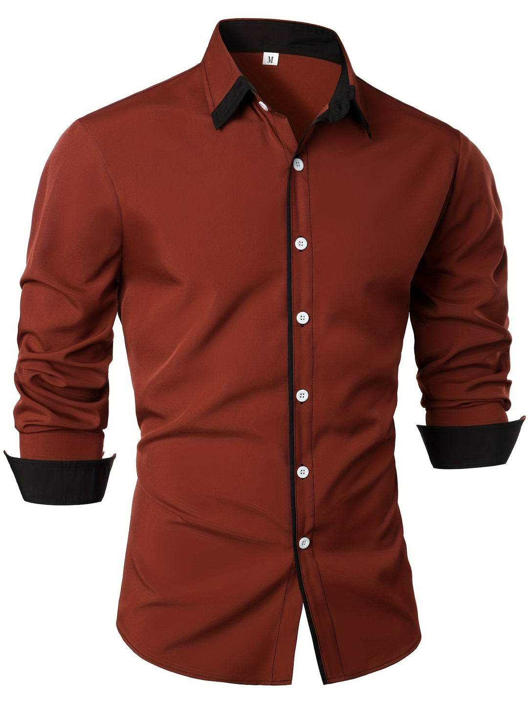 Men's Shirt | Timeless & Comfortable | Contrasting Button | Long Sleeves | Casual