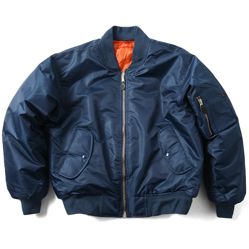 Winter Jacket Men | Classic Bomber Jacket | With Zipper & Stand-Up Collar
