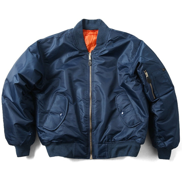 Winter Jacket Men | Classic Bomber Jacket | With Zipper & Stand-Up Collar
