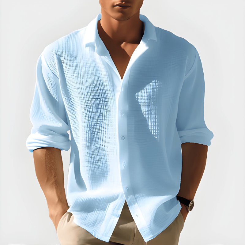 Men's Shirt | Long Sleeves | Classic Design with Notch Collar