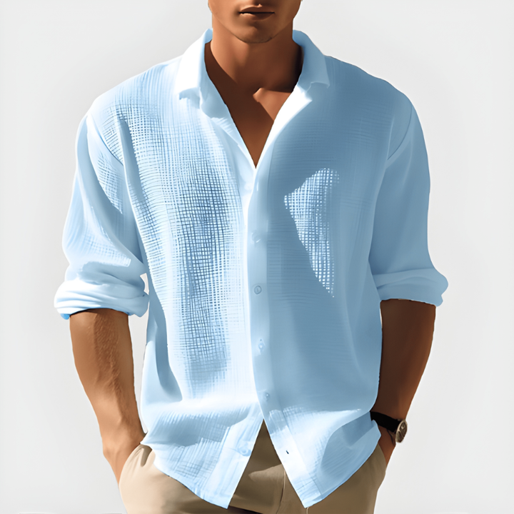 Men's Shirt | Long Sleeves | Classic Design with Notch Collar