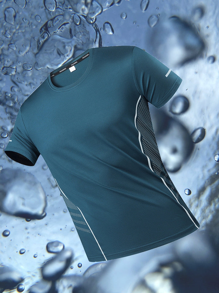 Men's T-Shirt | Quick-Dry & Breathable | Striped Pattern & Comfort Fit | Sport & Casual