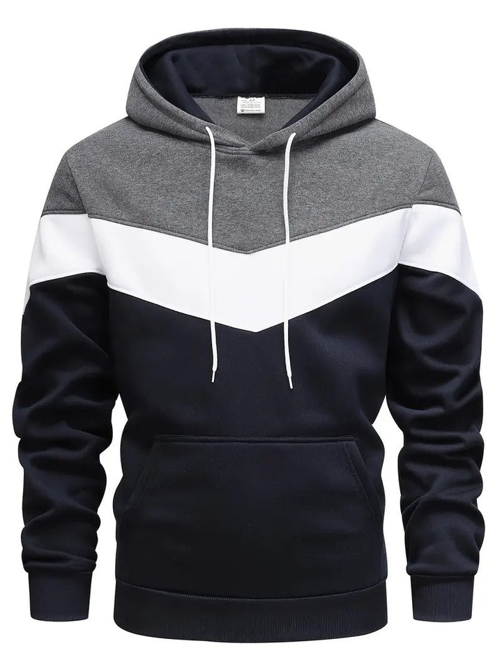 Men's Hoodie Color Block Graphic Print Winter Streetwear, view 6 - Elena Harper