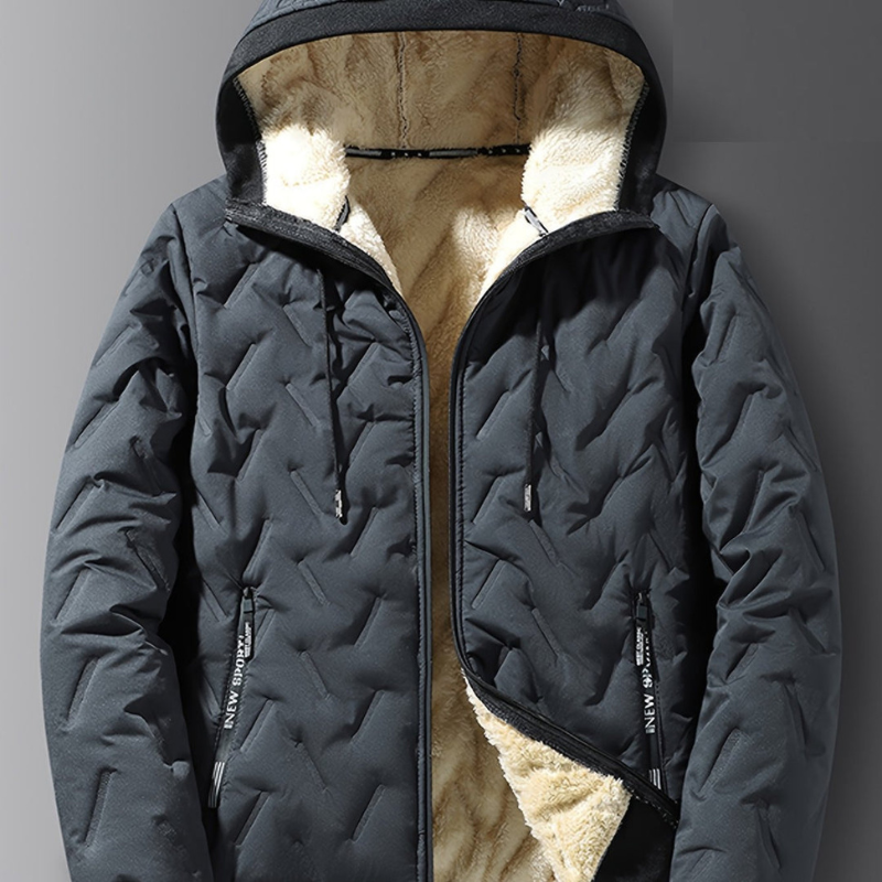 Winter Jacket Men | Thermal Lined | Windproof with Hood | Loose Fit
