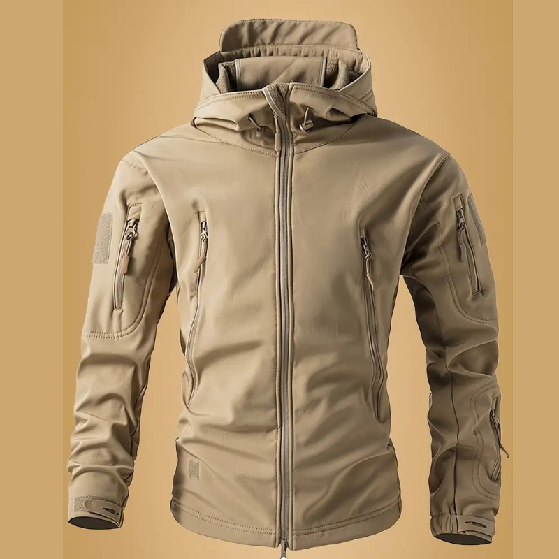 Winter Jacket Men | Tactical Softshell Jacket | Warm & Water-Repellent | With Hood