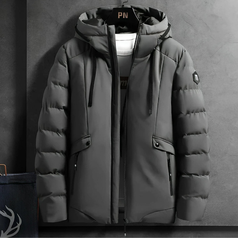 Winter Jacket for Men Casual Puffer Style With Hood Ultimate Warmth, view 4 - Elena Harper