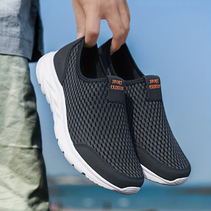 ELENA HARPER™  |  MEN'S LACELESS MESH SNEAKERS