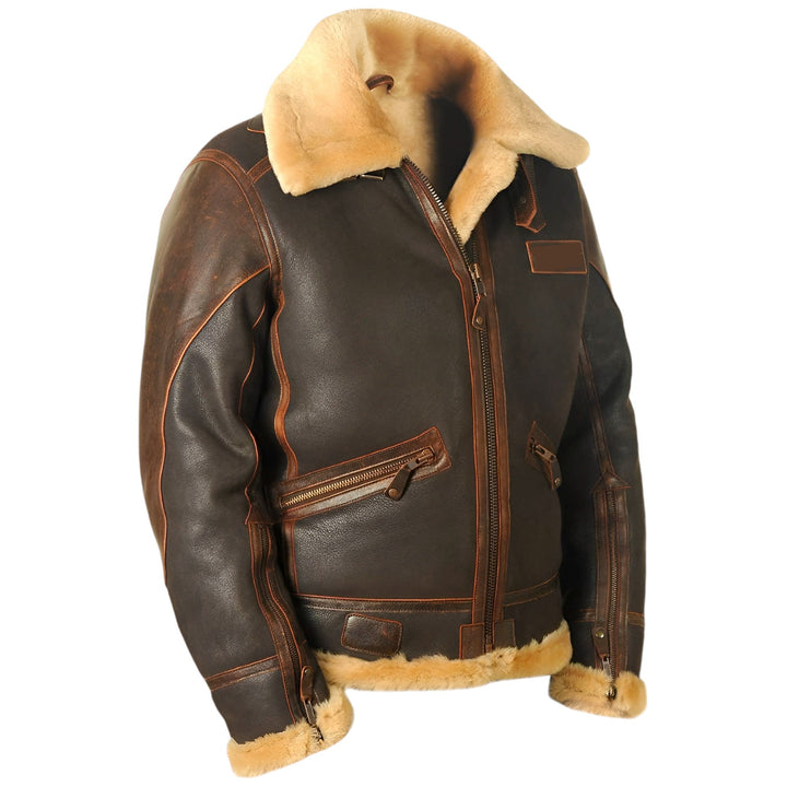 Premium Leather Bomber Jacket with Soft Lining for Ultimate Warmth and Style | Lars