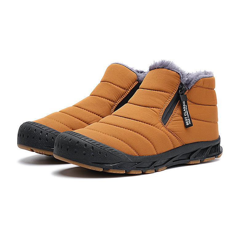 Men's Snow Boots Warm with Zipper Anti-Slip & Lined Men's Shoes - Elena Harper