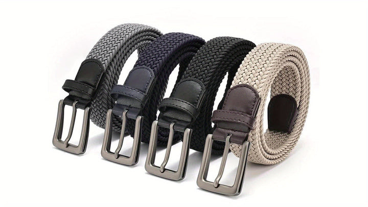 Men's Belt | Stretch Woven Design | Golf & Casual Wear Comfort | Strong Buckle