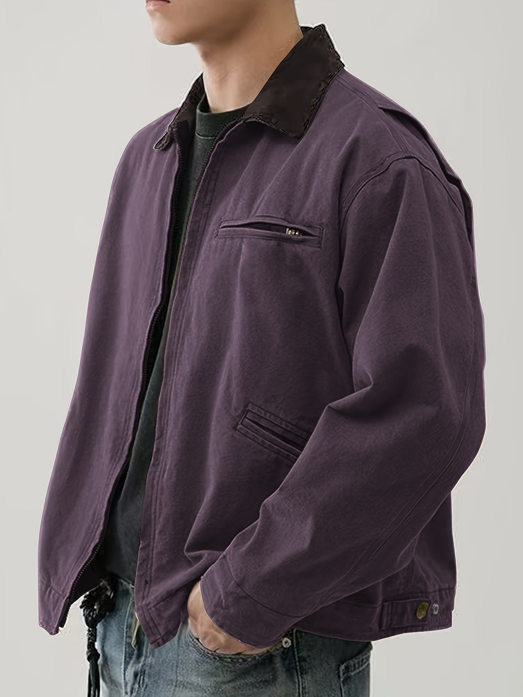 Men's Jacket | Retro | With Zipper | Spring