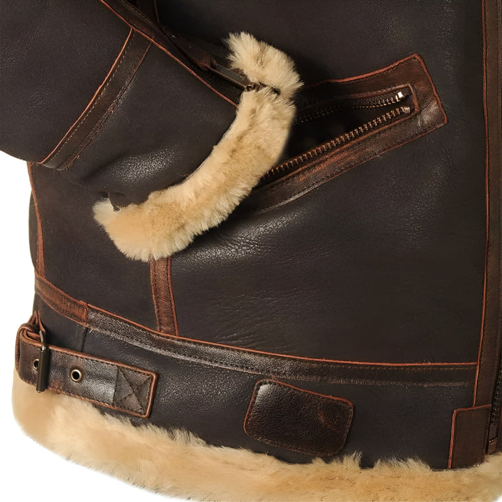 Premium Leather Bomber Jacket with Soft Lining for Ultimate Warmth and Style | Lars
