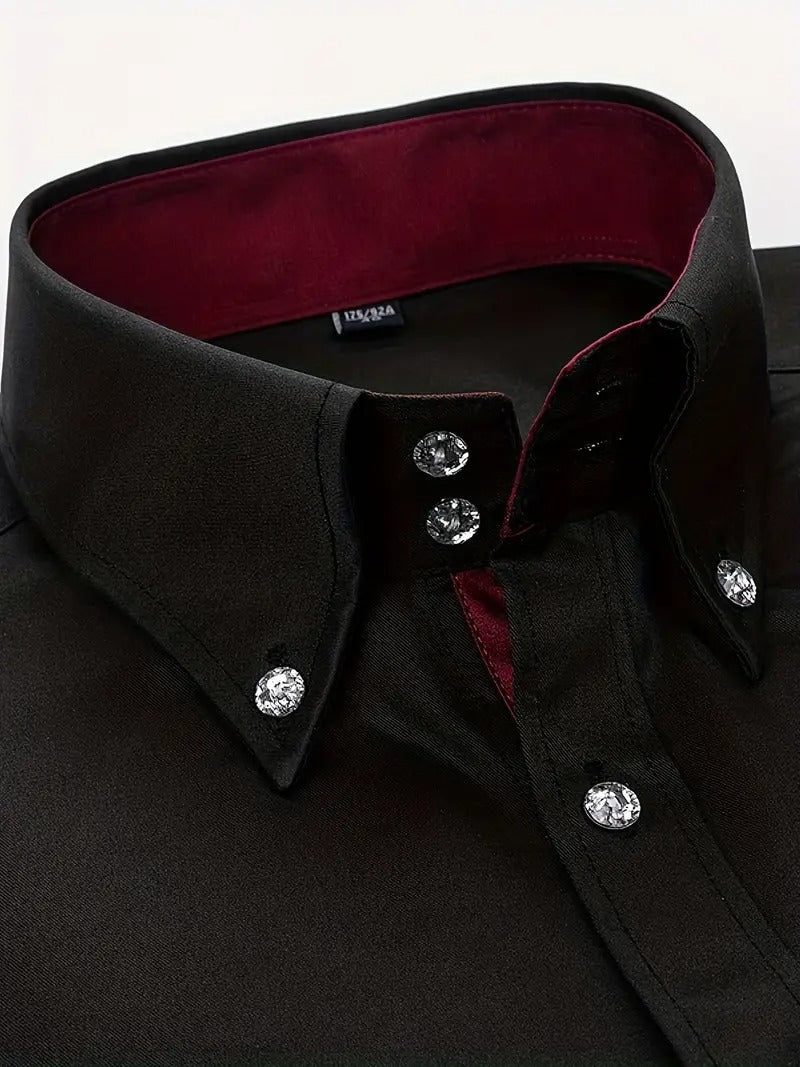 Men's Shirt | Elegant & Professional | Long Sleeves & Button Closure | Spring Clothing