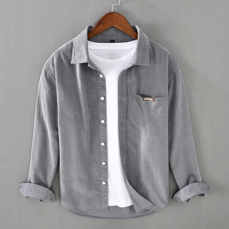 Men's Shirt | Straight | With Buttons | Autumn