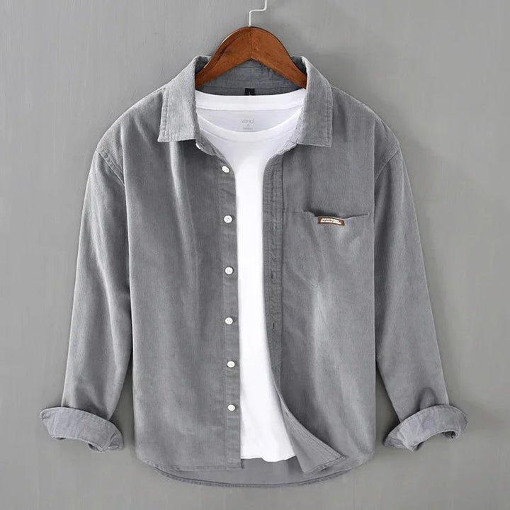 Men's Shirt | Straight | With Buttons | Autumn